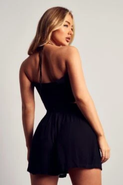 Crinkle Relaxed Sheer Shorts 10 Crinkle Relaxed Sheer Shorts -Cheap Sarto Tone Store black crinkle relaxed sheer shorts 2