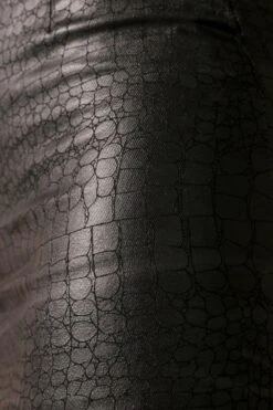 Croc Effect Coated Denim Skirt 13 Croc Effect Coated Denim Skirt -Cheap Sarto Tone Store black croc effect coated denim skirt 5