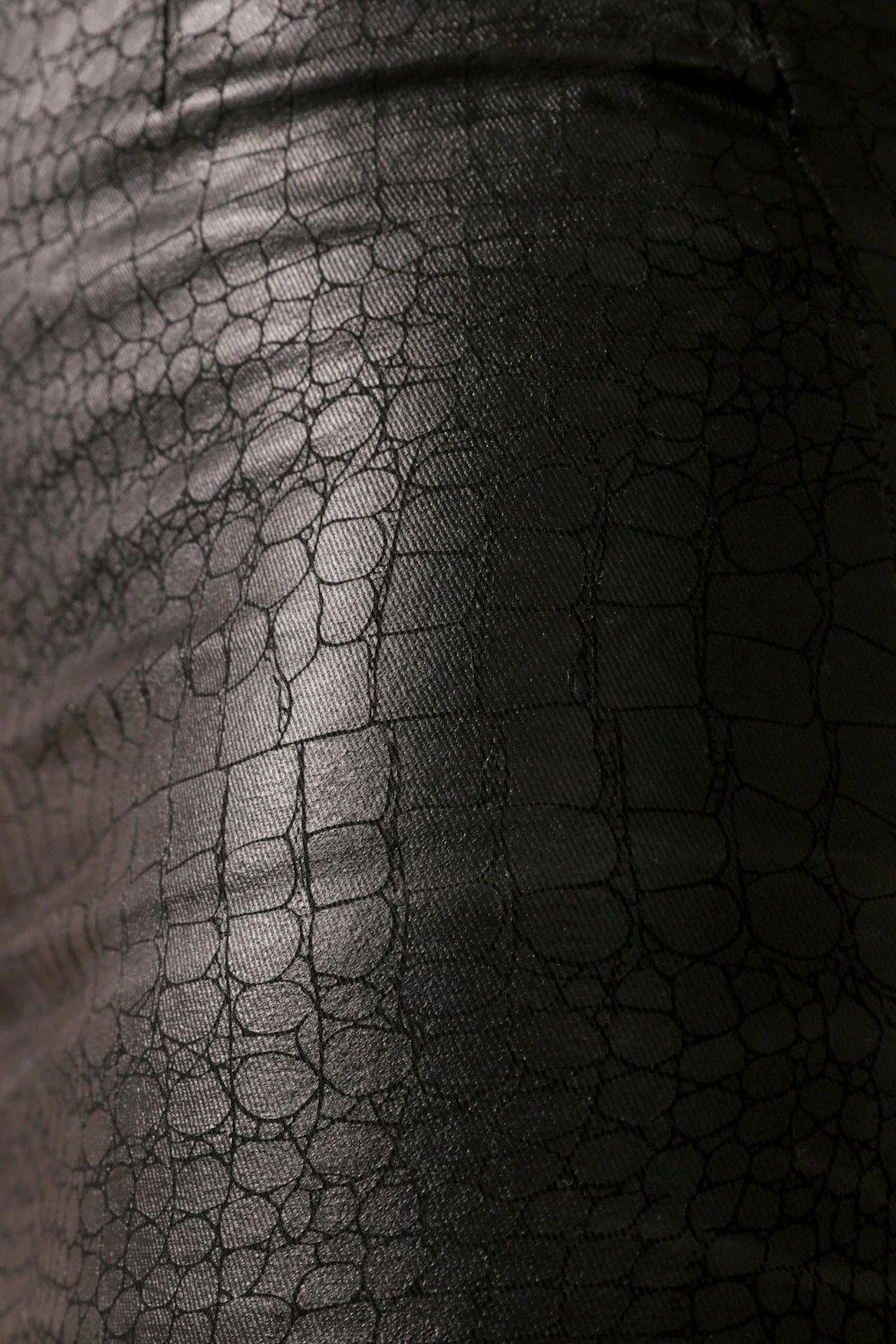 Croc Effect Coated Denim Skirt 8 Croc Effect Coated Denim Skirt - Image 6