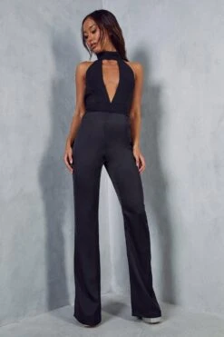 Deep Plunge Halterneck Jumpsuit