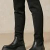 Knitted Over The Knee Boots -Cheap Sarto Tone Store black knitted over the knee boots