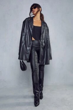 Longline Biker Jacket 11 Longline Biker Jacket -Cheap Sarto Tone Store black longline biker jacket 3