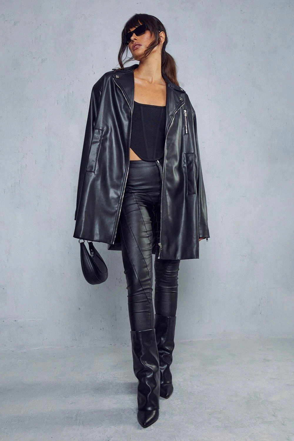 Longline Biker Jacket 6 Longline Biker Jacket - Image 4