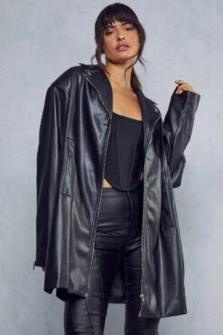 Longline Biker Jacket 12 Longline Biker Jacket -Cheap Sarto Tone Store black longline biker jacket 4