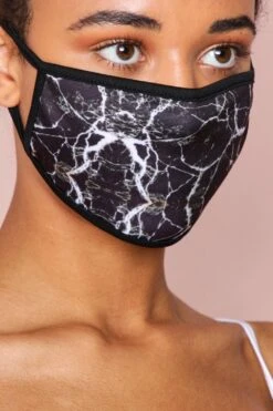 Cheap Sarto Tone Store -Cheap Sarto Tone Store black marble print fashion mask 1