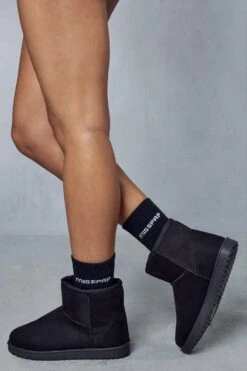 Mini Faux Fur Ankle Boots -Cheap Sarto Tone Store black mini faux fur ankle boots 2