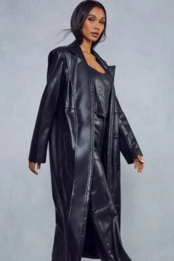 Miss Joslin Leather Look Longline Coat 11 Miss Joslin Leather Look Longline Coat -Cheap Sarto Tone Store black miss joslin leather look longline coat 2