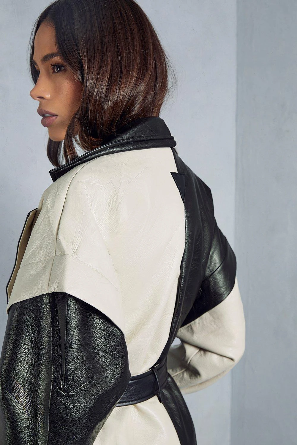 Monochrome Longline Trench Coat 4 Monochrome Longline Trench Coat - Image 2