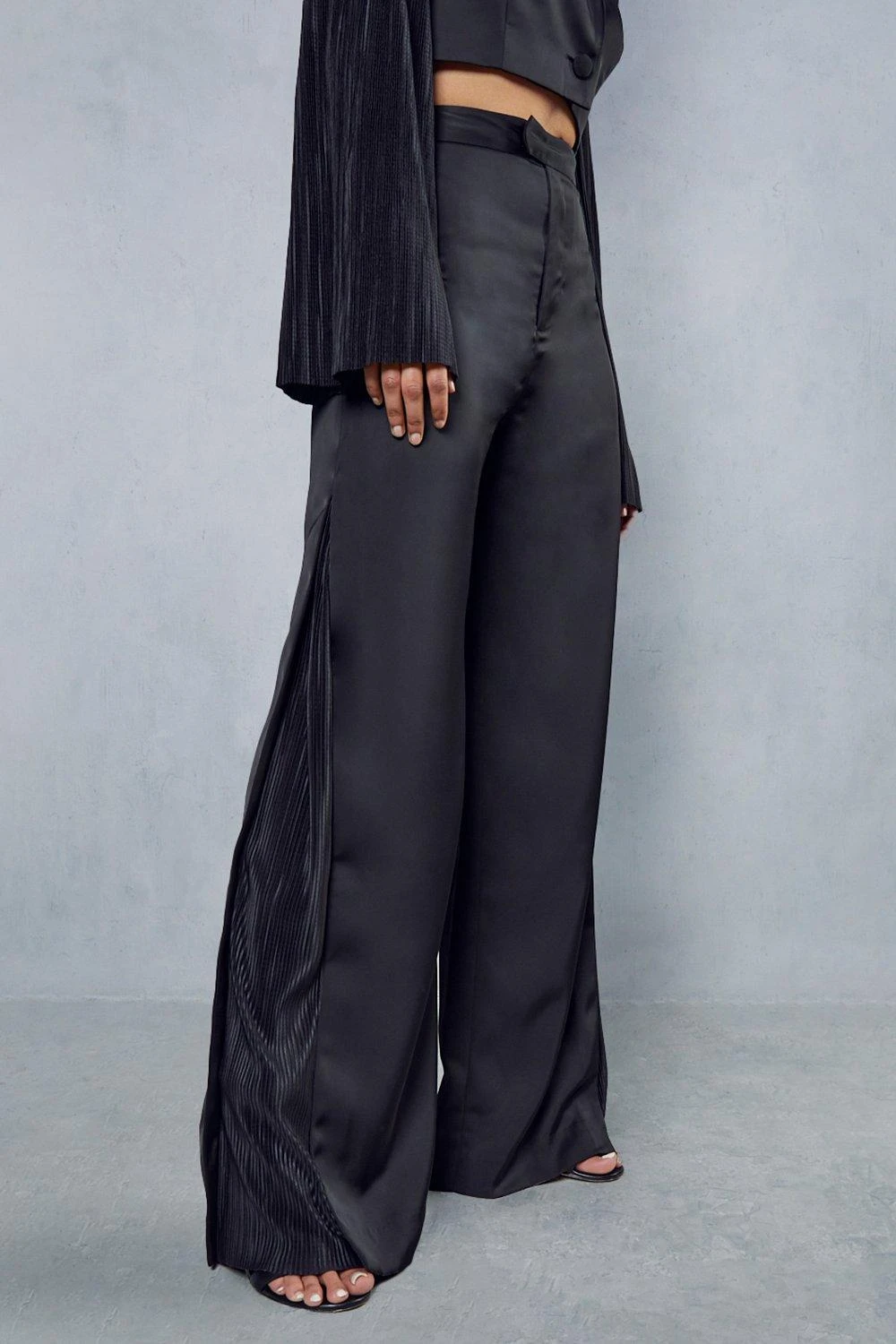 Plisse Side Wide Leg Trousers 4 Plisse Side Wide Leg Trousers - Image 2