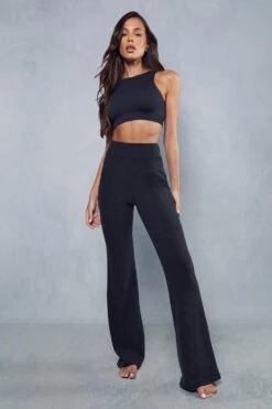 Premium Brushed Rib Flare Trouser