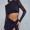 Premium Diamante High Neck Crop Top 2 Premium Diamante High Neck Crop Top -Cheap Sarto Tone Store black premium diamante high neck crop top