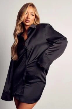 Satin Shirt And Skirt Co-ord