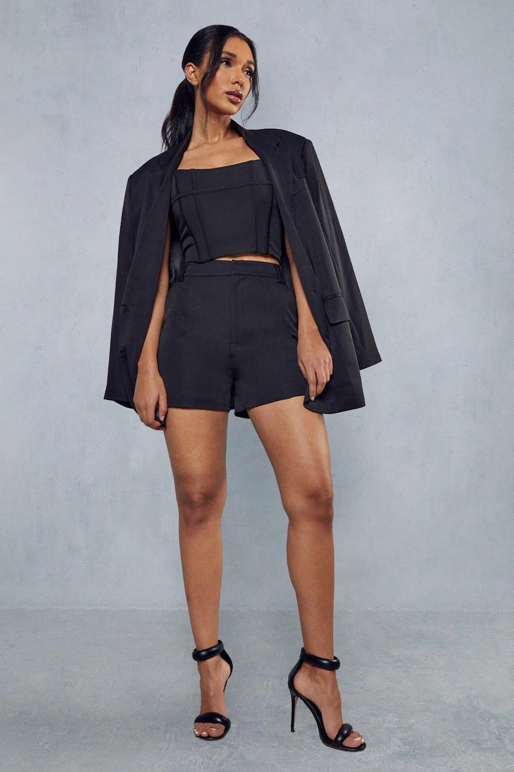 Seam Detail Corset & High Waisted Shorts Co-ord 6 Seam Detail Corset & High Waisted Shorts Co-ord - Image 4