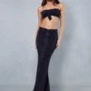 Soft Touch Double Layer Bandeau Frill Maxi Skirt Co-ord 1 Soft Touch Double Layer Bandeau Frill Maxi Skirt Co-ord -Cheap Sarto Tone Store black soft touch double layer bandeau frill maxi skirt co ord