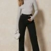 Split Front Straight Leg Jeans 2 Split Front Straight Leg Jeans -Cheap Sarto Tone Store black split straight leg jeans