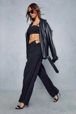 Tailored Premium Low Waisted Wide Leg Trousers 10 Tailored Premium Low Waisted Wide Leg Trousers -Cheap Sarto Tone Store black tailored premium low waisted wide leg trousers 1 3