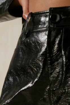 Vinyl Straight Leg Trousers 8 Vinyl Straight Leg Trousers -Cheap Sarto Tone Store black vinyl straight leg trousers 2