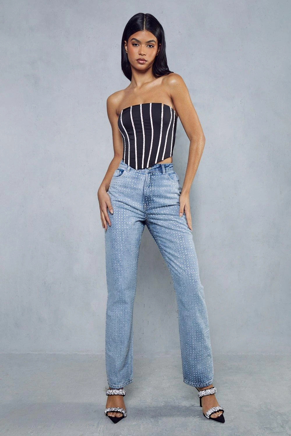 Diamante Straight Leg Jean 6 Diamante Straight Leg Jean - Image 4