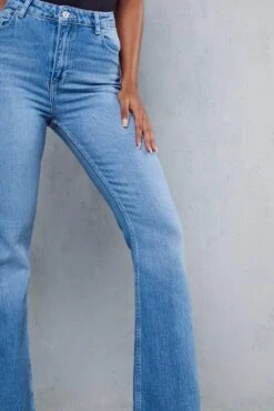 High Waist Flared Denim Jeans 11 High Waist Flared Denim Jeans -Cheap Sarto Tone Store blue high waist flared denim jeans 4