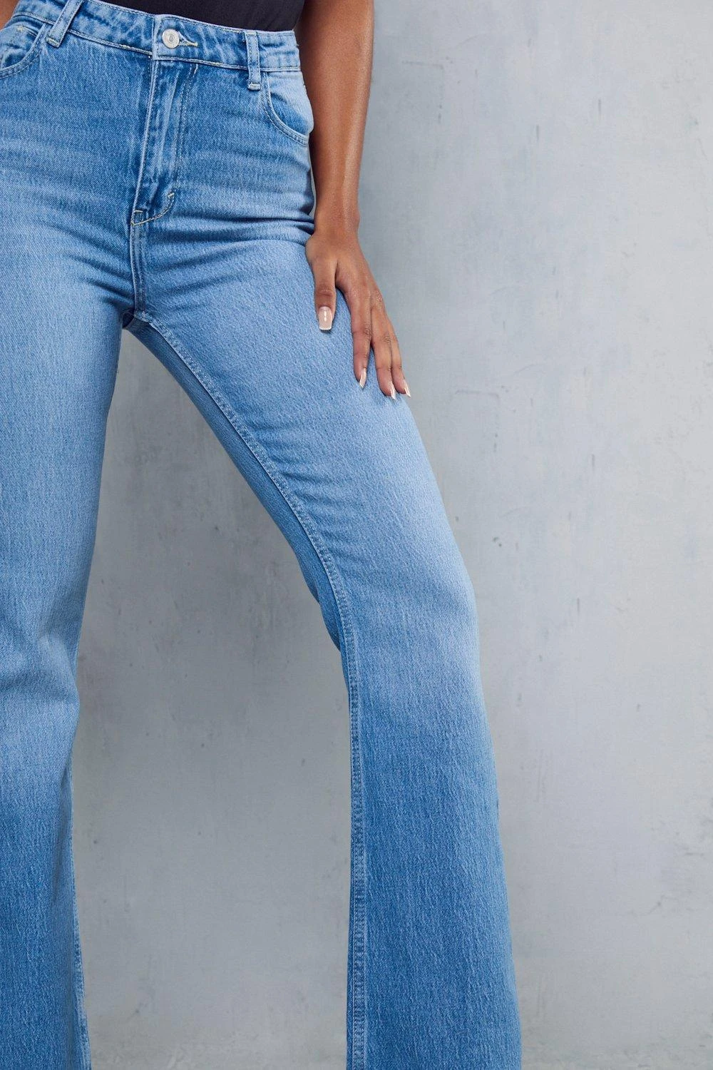 High Waist Flared Denim Jeans 7 High Waist Flared Denim Jeans - Image 5