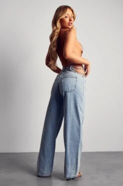 Jean With Cut Out Chain Detail 10 Jean With Cut Out Chain Detail -Cheap Sarto Tone Store blue jean with cut out chain detail 2