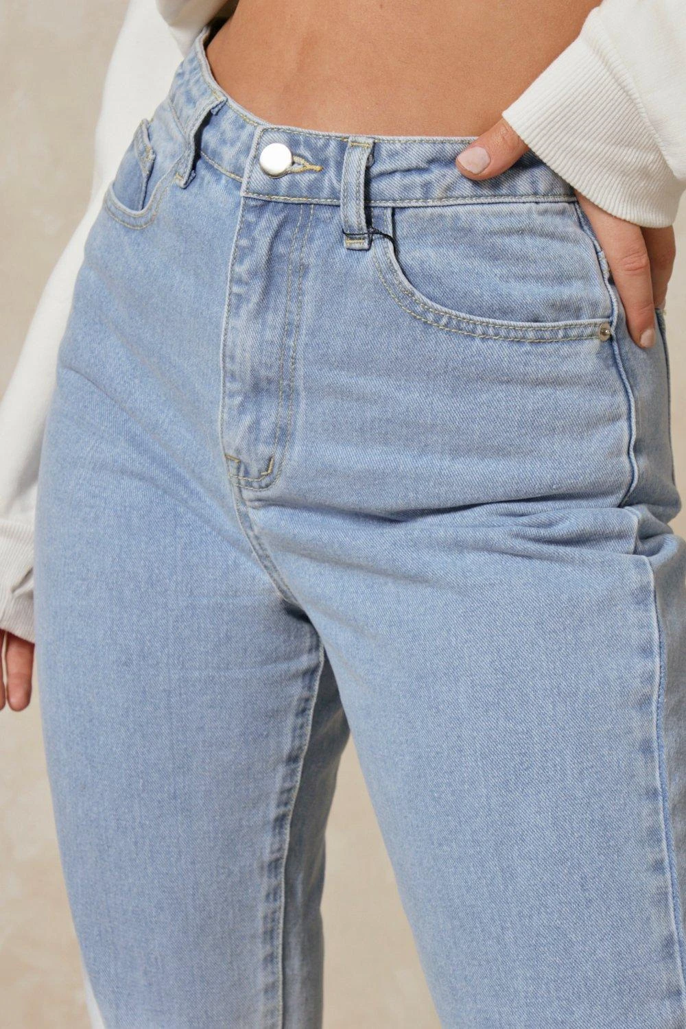 Missé Dip Hem Straight Leg Jean 4 Missé Dip Hem Straight Leg Jean - Image 2