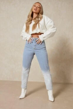 Missé Dip Hem Straight Leg Jean