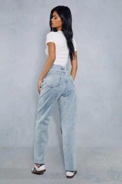 Pleat Detail Wide Leg Denim Jeans 9 Pleat Detail Wide Leg Denim Jeans -Cheap Sarto Tone Store blue pleat detail wide leg denim jeans 2