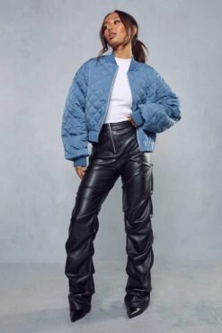 Quilted Oversized Bomber Jacket 11 Quilted Oversized Bomber Jacket -Cheap Sarto Tone Store blue quilted oversized bomber jacket 3