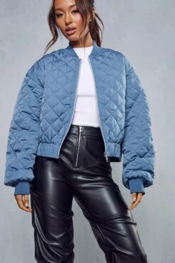 Quilted Oversized Bomber Jacket 12 Quilted Oversized Bomber Jacket -Cheap Sarto Tone Store blue quilted oversized bomber jacket 4