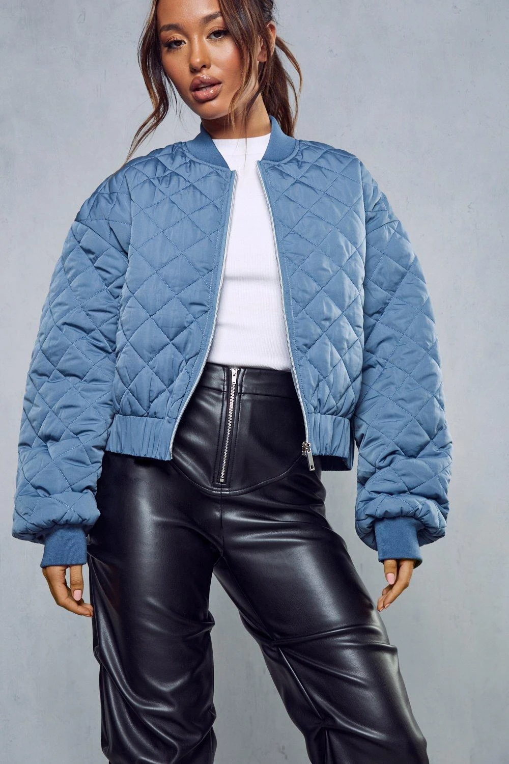 Quilted Oversized Bomber Jacket 7 Quilted Oversized Bomber Jacket - Image 5