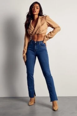 Straight Leg Inside Split Jean