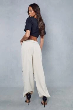 Folded Waist Pleated Trouser 10 Folded Waist Pleated Trouser -Cheap Sarto Tone Store bone folded waist pleated trouser 2