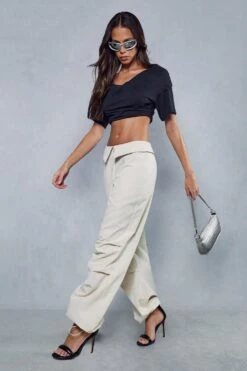 Folded Waist Pleated Trouser 11 Folded Waist Pleated Trouser -Cheap Sarto Tone Store bone folded waist pleated trouser 3