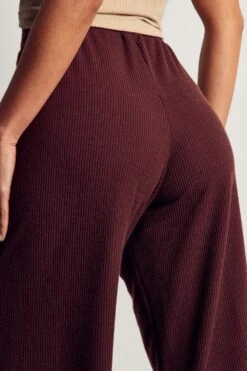 Cheap Sarto Tone Store -Cheap Sarto Tone Store chocolate crinkle rib wide leg trouser 1