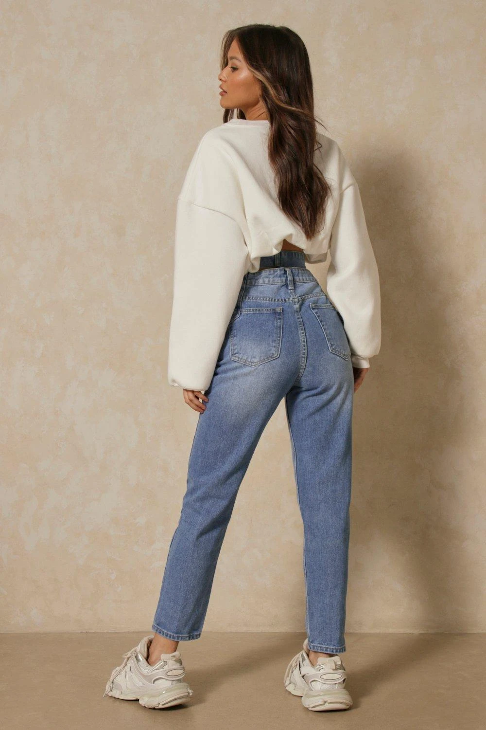Strap Waist Cut Out Straight Leg Jeans 5 Strap Waist Cut Out Straight Leg Jeans - Image 3