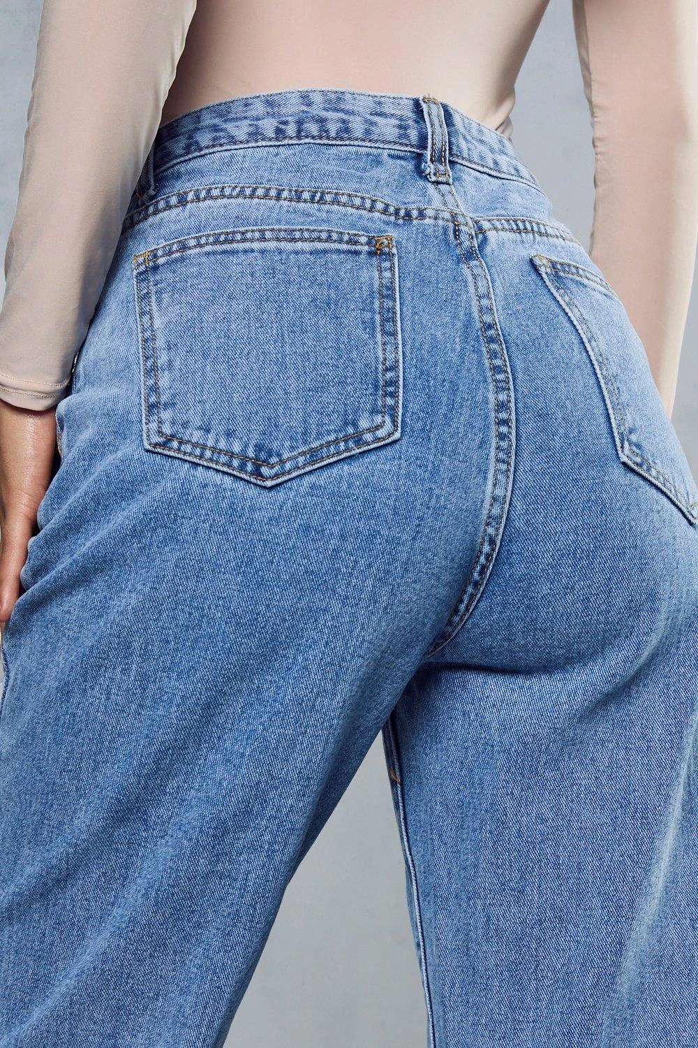 V Shape Waist Straight Leg Jean 7 V Shape Waist Straight Leg Jean - Image 5