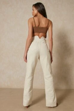 Dip Back Straight Leg Raw Hem Jean 13 Dip Back Straight Leg Raw Hem Jean -Cheap Sarto Tone Store ecru dip back straight leg raw hem jean 5