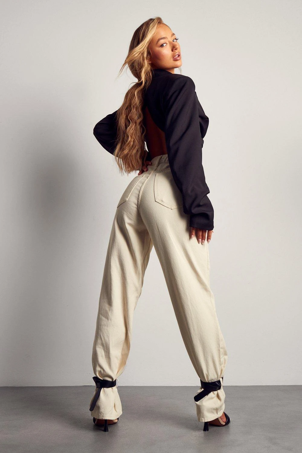 Pu Ankle Buckle Detail Straight Leg Jean 5 Pu Ankle Buckle Detail Straight Leg Jean - Image 3