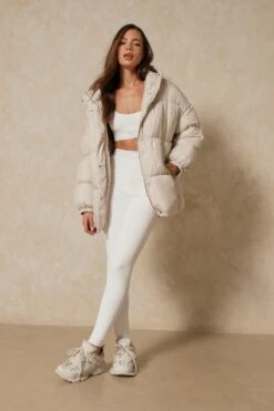 Mid Length Oversized Puffer 11 Mid Length Oversized Puffer -Cheap Sarto Tone Store eggshell mid length oversized puffer 3