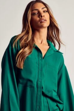 Luxe Twill Pocket Detail Shirt 9 Luxe Twill Pocket Detail Shirt -Cheap Sarto Tone Store green luxe twill pocket detail shirt 1