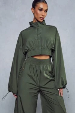 Miss Joslin Cropped Windbreaker Jacket 12 Miss Joslin Cropped Windbreaker Jacket -Cheap Sarto Tone Store green miss joslin cropped windbreaker jacket 2