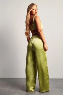 Ruched Strap Satin Wide Leg Jumpsuit 20 Ruched Strap Satin Wide Leg Jumpsuit -Cheap Sarto Tone Store green ruched strap satin wide leg jumpsuit 6