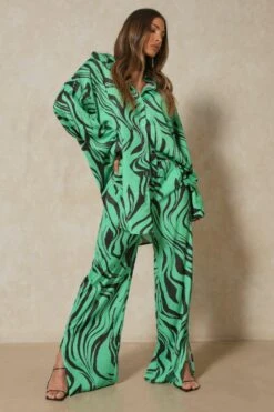 Cheap Sarto Tone Store 35 Zebra Print Wide Leg Trouser