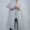 Oversized Wool Look Maxi Coat -Cheap Sarto Tone Store grey oversized wool look maxi coat