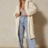 Hooded Maxi Teddy Coat