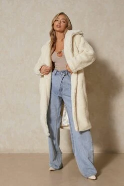 Hooded Maxi Teddy Coat