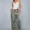 Tie Waist Straight Leg Trouser 1 Tie Waist Straight Leg Trouser -Cheap Sarto Tone Store khaki tie waist straight leg trouser