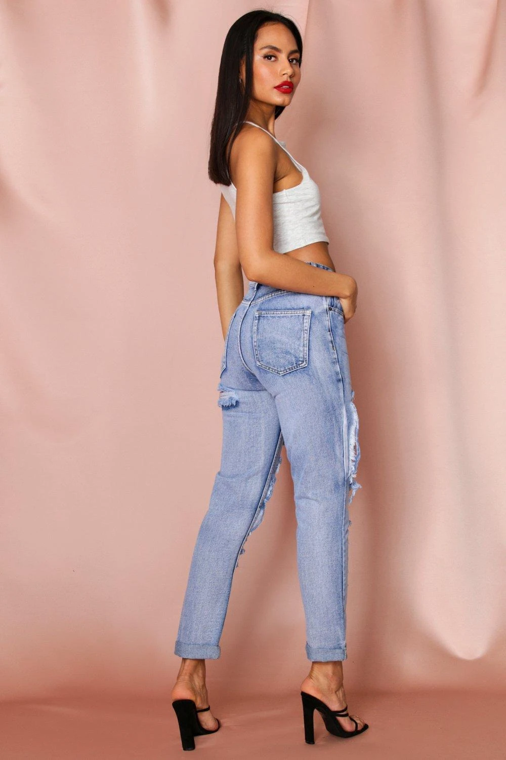 Extreme Distressed Mom Jean 4 Extreme Distressed Mom Jean - Image 2