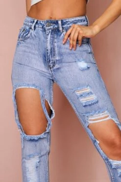 Extreme Distressed Mom Jean 9 Extreme Distressed Mom Jean -Cheap Sarto Tone Store light blue extreme distressed mom jean 3